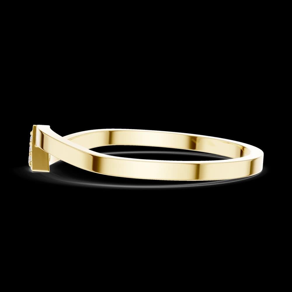 Triangle Pave Bypass Lab Grown Diamond Ring - Image 6 Triangle Pave Bypass Lab Grown Diamond Ring, view 6 of 6