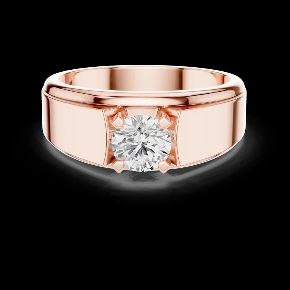 Flush Set Round Lab Grown Diamond Ring - Image 1 Flush Set Round Lab Grown Diamond Ring, view 1 of 6