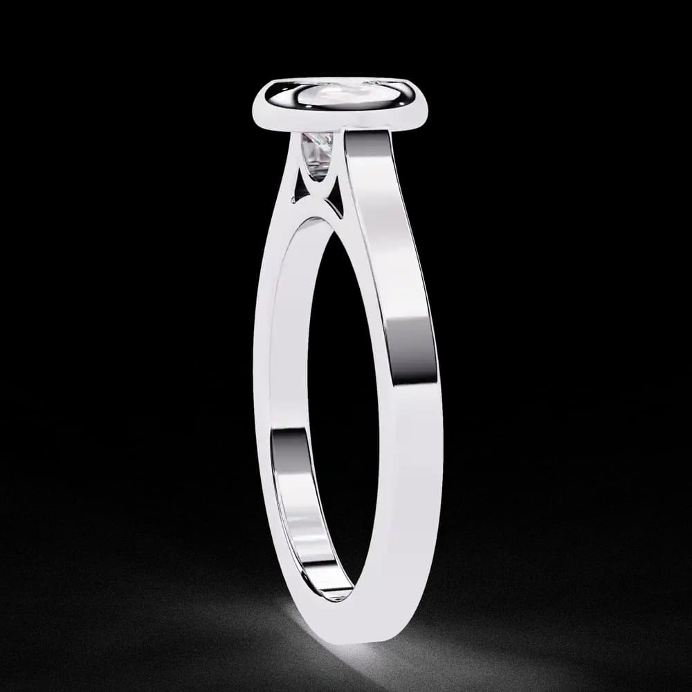 Classic Bezel Set Lab Grown Diamond Engagement Ring - Image 13 Classic Bezel Set Lab Grown Diamond Engagement Ring, view 13 of 13