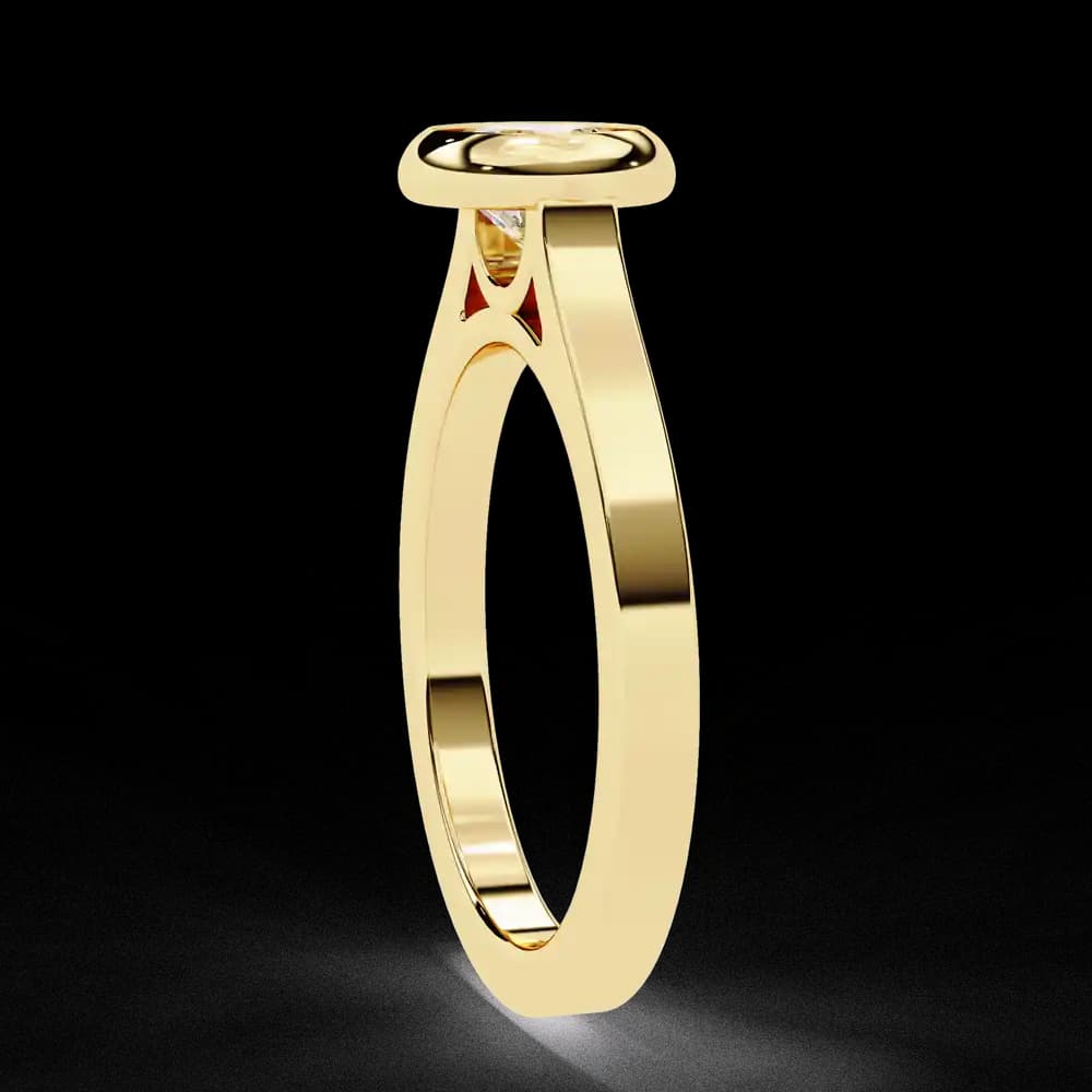 Classic Bezel Set Lab Grown Diamond Engagement Ring - Image 9 Classic Bezel Set Lab Grown Diamond Engagement Ring, view 9 of 13