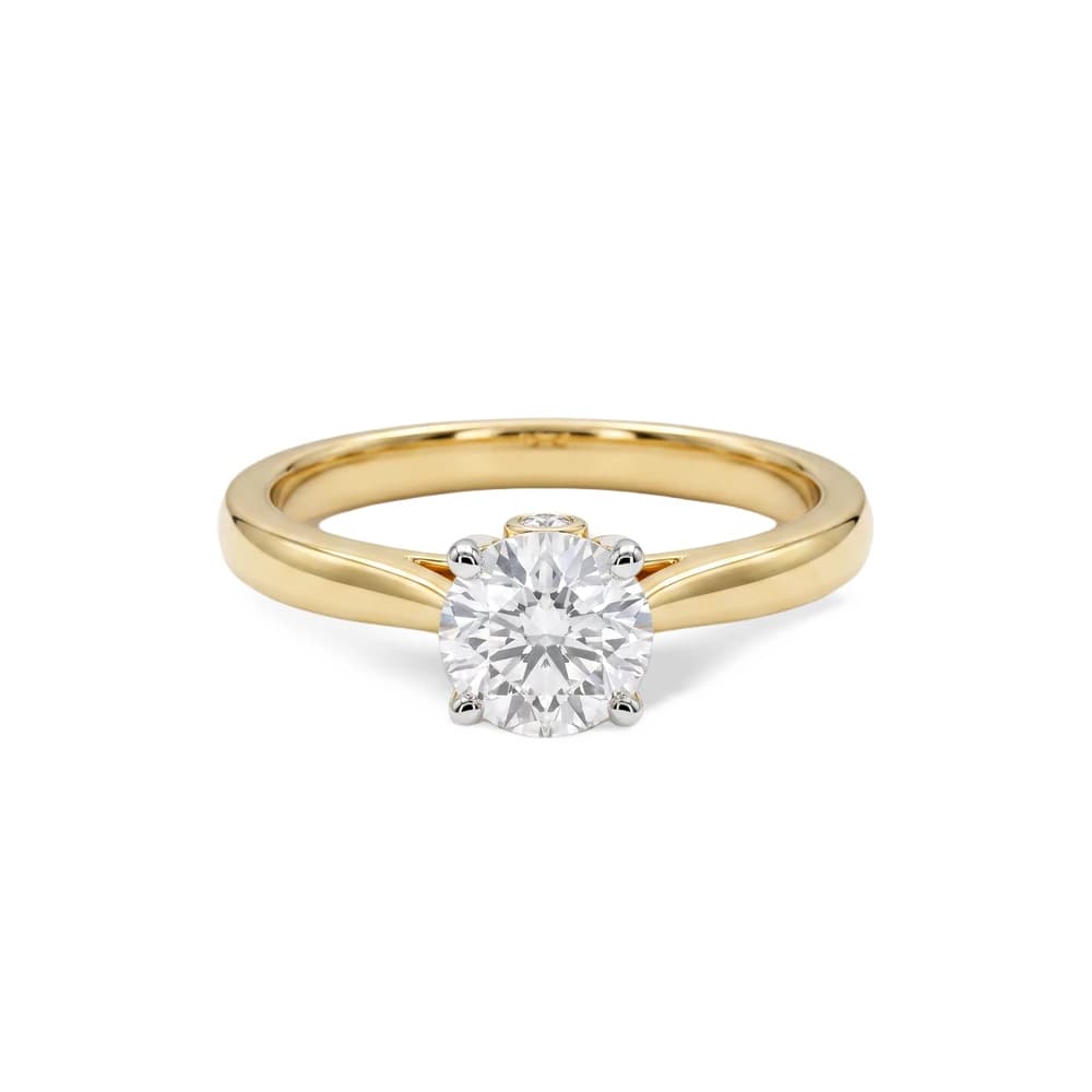 Classic Cathedral Round Lab Grown solitaire Diamond Ring - Image 1 Classic Cathedral Round Lab Grown solitaire Diamond Ring, view 1 of 5