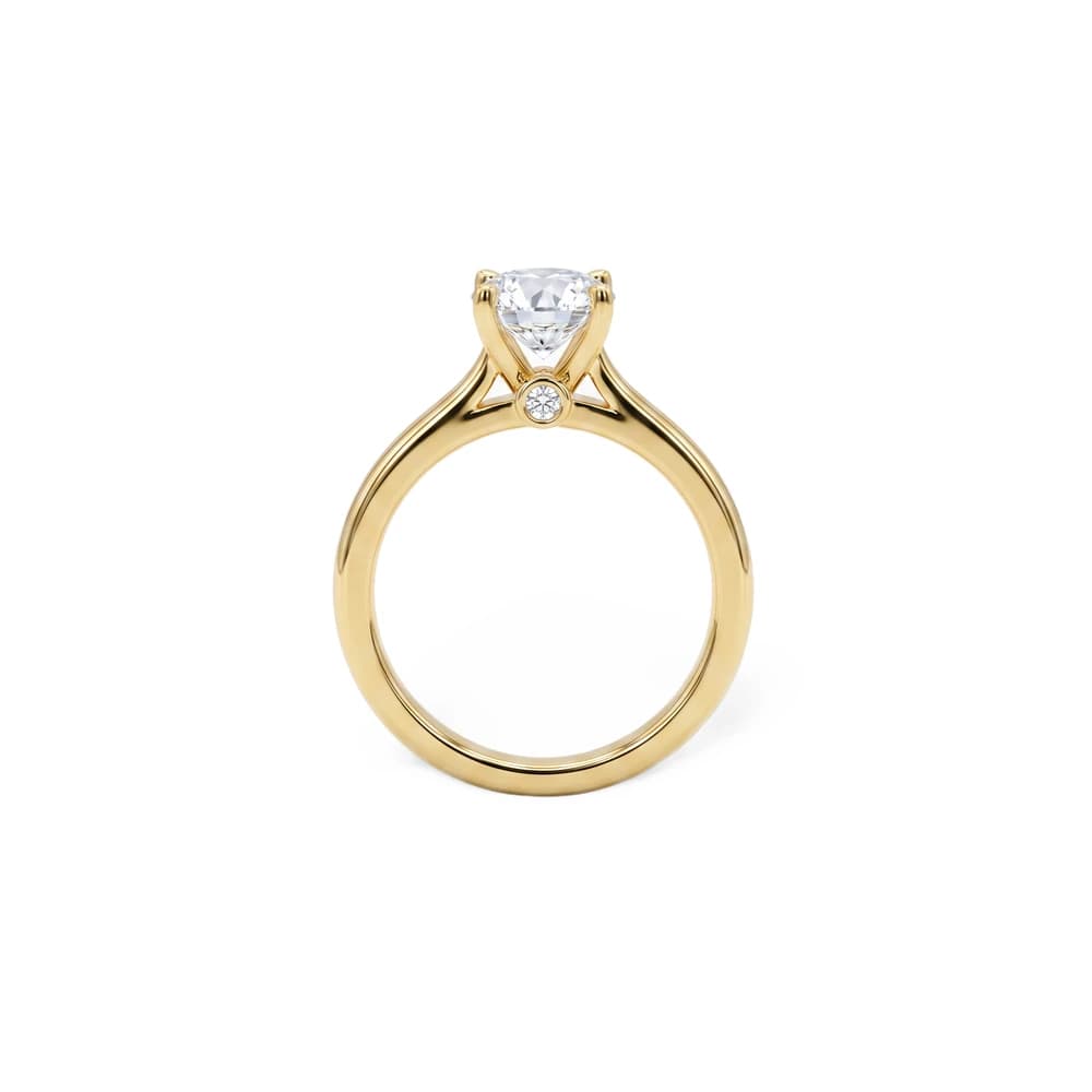 Classic Cathedral Round Lab Grown solitaire Diamond Ring - Image 5 Classic Cathedral Round Lab Grown solitaire Diamond Ring, view 5 of 5