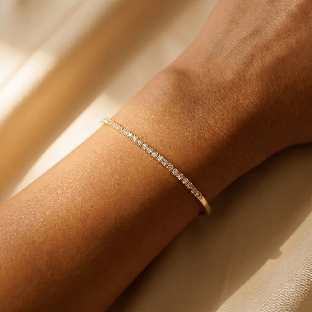 Classic Cathedral Set Lab grown diamond Bracelet - Image 1 Classic Cathedral Set Lab grown diamond Bracelet, view 1 of 5
