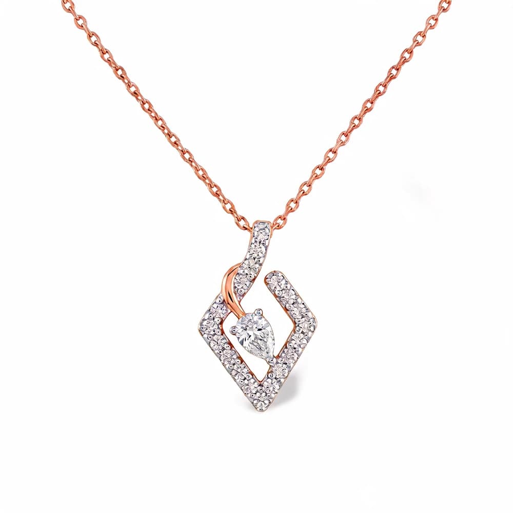 Open Rhombus Lab Grown Diamond Pendant - Image 2 Open Rhombus Lab Grown Diamond Pendant, view 2 of 5