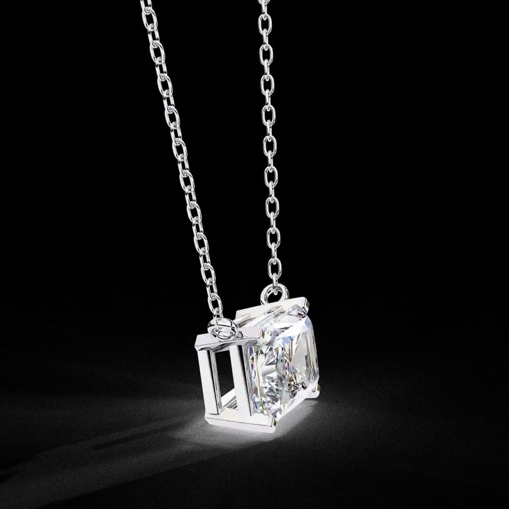 Classic Radiant Lab Grown Diamond Pendant - Image 1 Classic Radiant Lab Grown Diamond Pendant, view 1 of 16