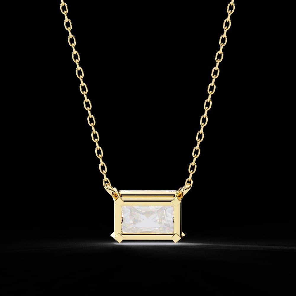 Classic Radiant Lab Grown Diamond Pendant - Image 10 Classic Radiant Lab Grown Diamond Pendant, view 10 of 16