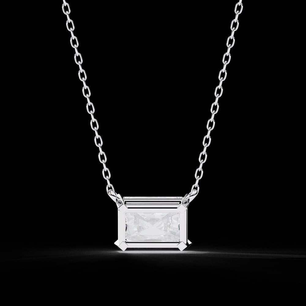 Classic Radiant Lab Grown Diamond Pendant - Image 11 Classic Radiant Lab Grown Diamond Pendant, view 11 of 16