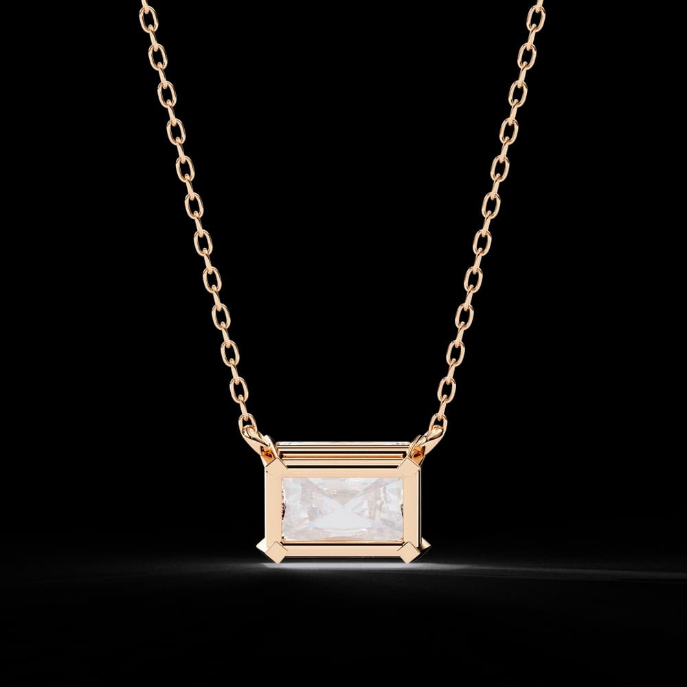 Classic Radiant Lab Grown Diamond Pendant - Image 12 Classic Radiant Lab Grown Diamond Pendant, view 12 of 16