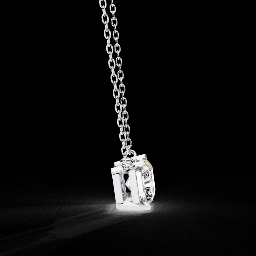 Classic Radiant Lab Grown Diamond Pendant - Image 14 Classic Radiant Lab Grown Diamond Pendant, view 14 of 16