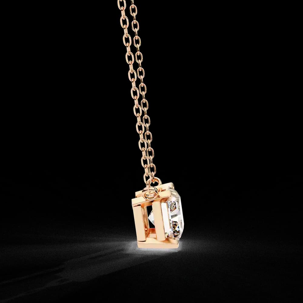 Classic Radiant Lab Grown Diamond Pendant - Image 15 Classic Radiant Lab Grown Diamond Pendant, view 15 of 16