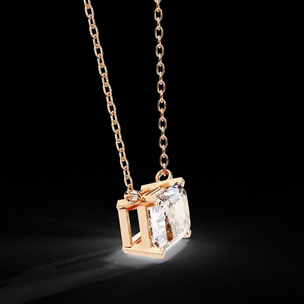 Classic Radiant Lab Grown Diamond Pendant - Image 2 Classic Radiant Lab Grown Diamond Pendant, view 2 of 16