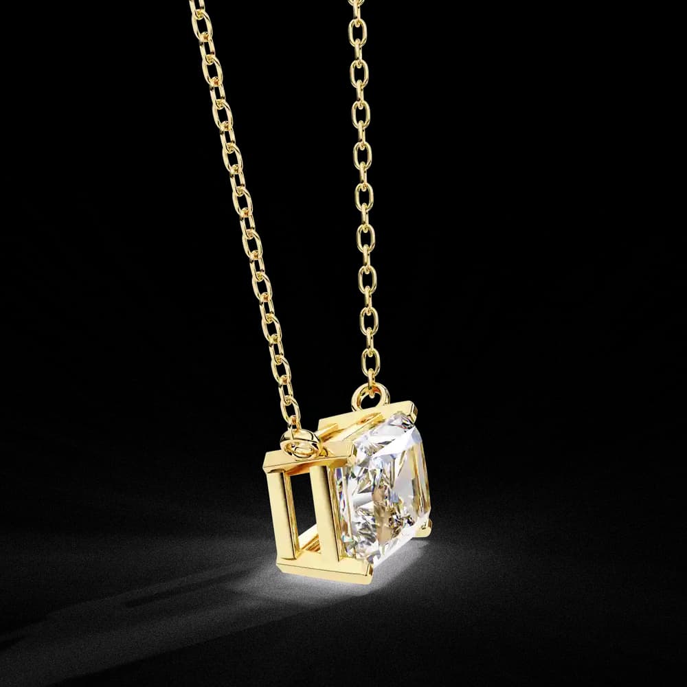 Classic Radiant Lab Grown Diamond Pendant - Image 3 Classic Radiant Lab Grown Diamond Pendant, view 3 of 16