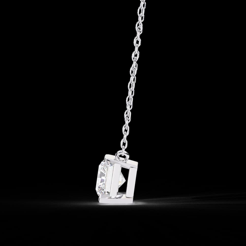 Classic Radiant Lab Grown Diamond Pendant - Image 4 Classic Radiant Lab Grown Diamond Pendant, view 4 of 16