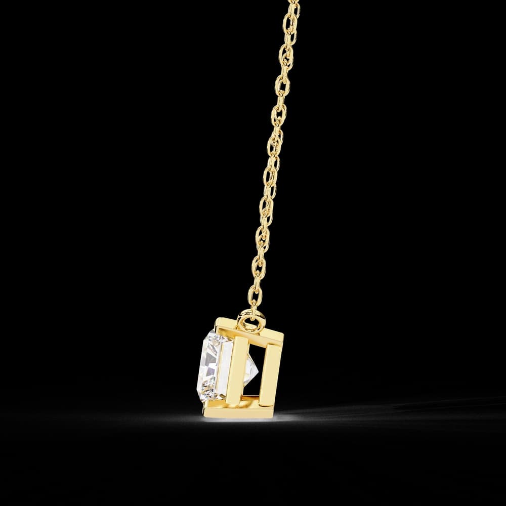 Classic Radiant Lab Grown Diamond Pendant - Image 9 Classic Radiant Lab Grown Diamond Pendant, view 9 of 16