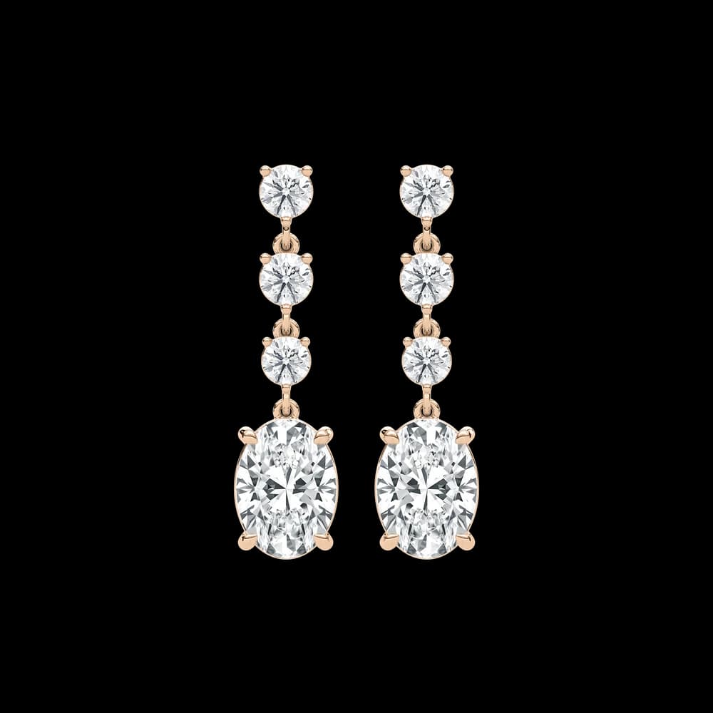 Classic Four-Stone Drop Lab Grown Diamond Earrings - Image 1 Classic Four-Stone Drop Lab Grown Diamond Earrings, view 1 of 4
