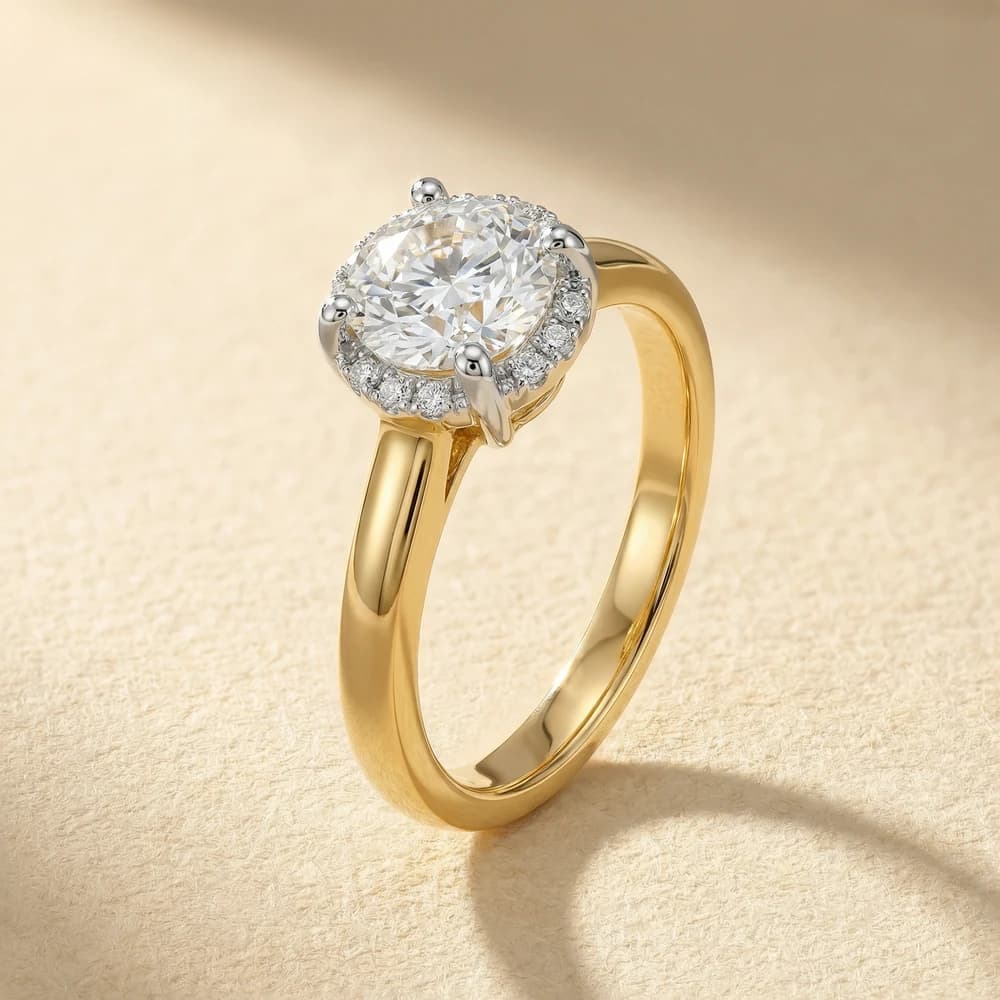 Refined Round Solitaire Lab Grown Diamond Ring - Image 3 Refined Round Solitaire Lab Grown Diamond Ring, view 3 of 3