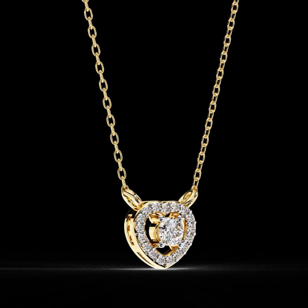 Classic Heart Lab Grown Diamond Pendant Necklace - Image 11 Classic Heart Lab Grown Diamond Pendant Necklace, view 11 of 22