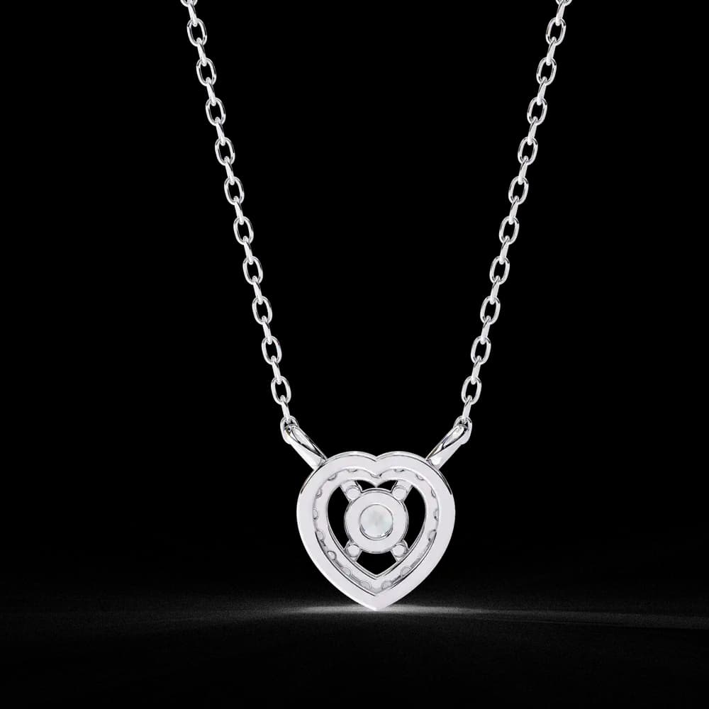 Classic Heart Lab Grown Diamond Pendant Necklace - Image 17 Classic Heart Lab Grown Diamond Pendant Necklace, view 17 of 22