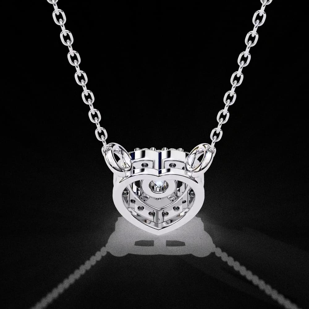 Classic Heart Lab Grown Diamond Pendant Necklace - Image 22 Classic Heart Lab Grown Diamond Pendant Necklace, view 22 of 22