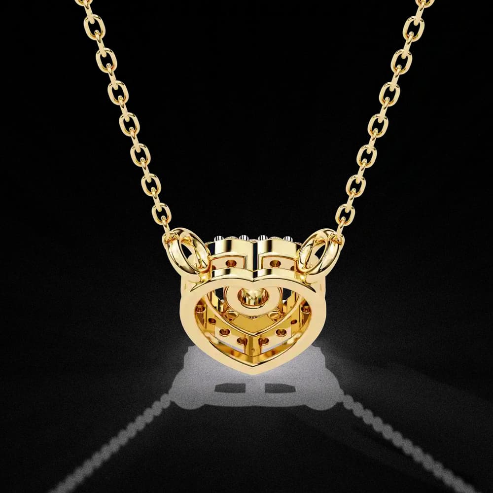 Classic Heart Lab Grown Diamond Pendant Necklace - Image 3 Classic Heart Lab Grown Diamond Pendant Necklace, view 3 of 22