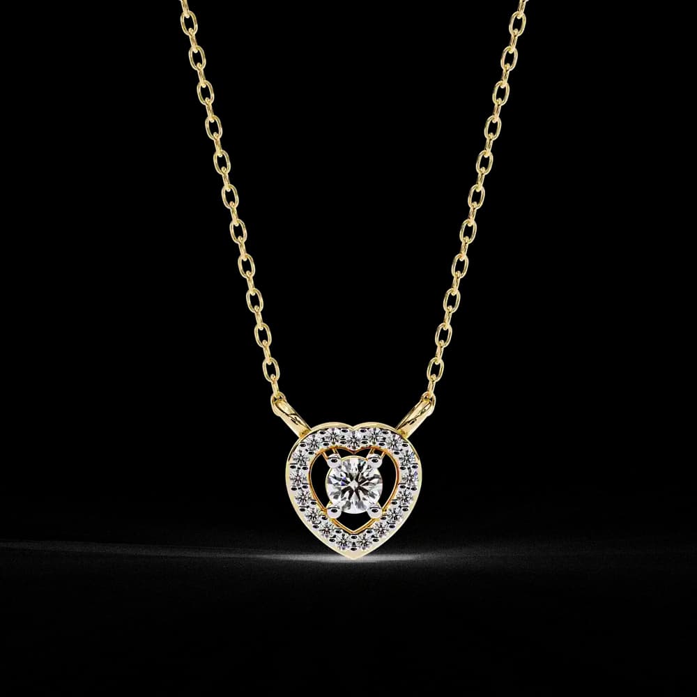Classic Heart Lab Grown Diamond Pendant Necklace - Image 4 Classic Heart Lab Grown Diamond Pendant Necklace, view 4 of 22