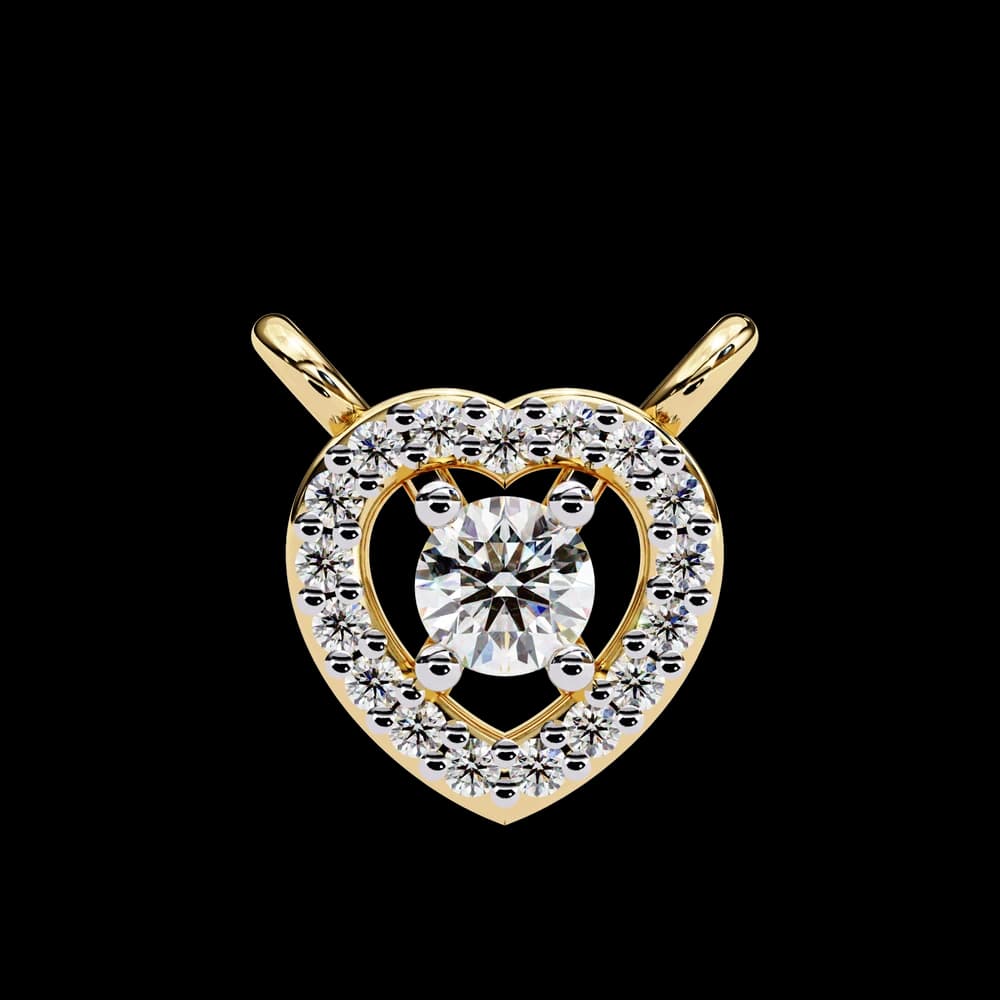Classic Heart Lab Grown Diamond Pendant Necklace - Image 5 Classic Heart Lab Grown Diamond Pendant Necklace, view 5 of 22