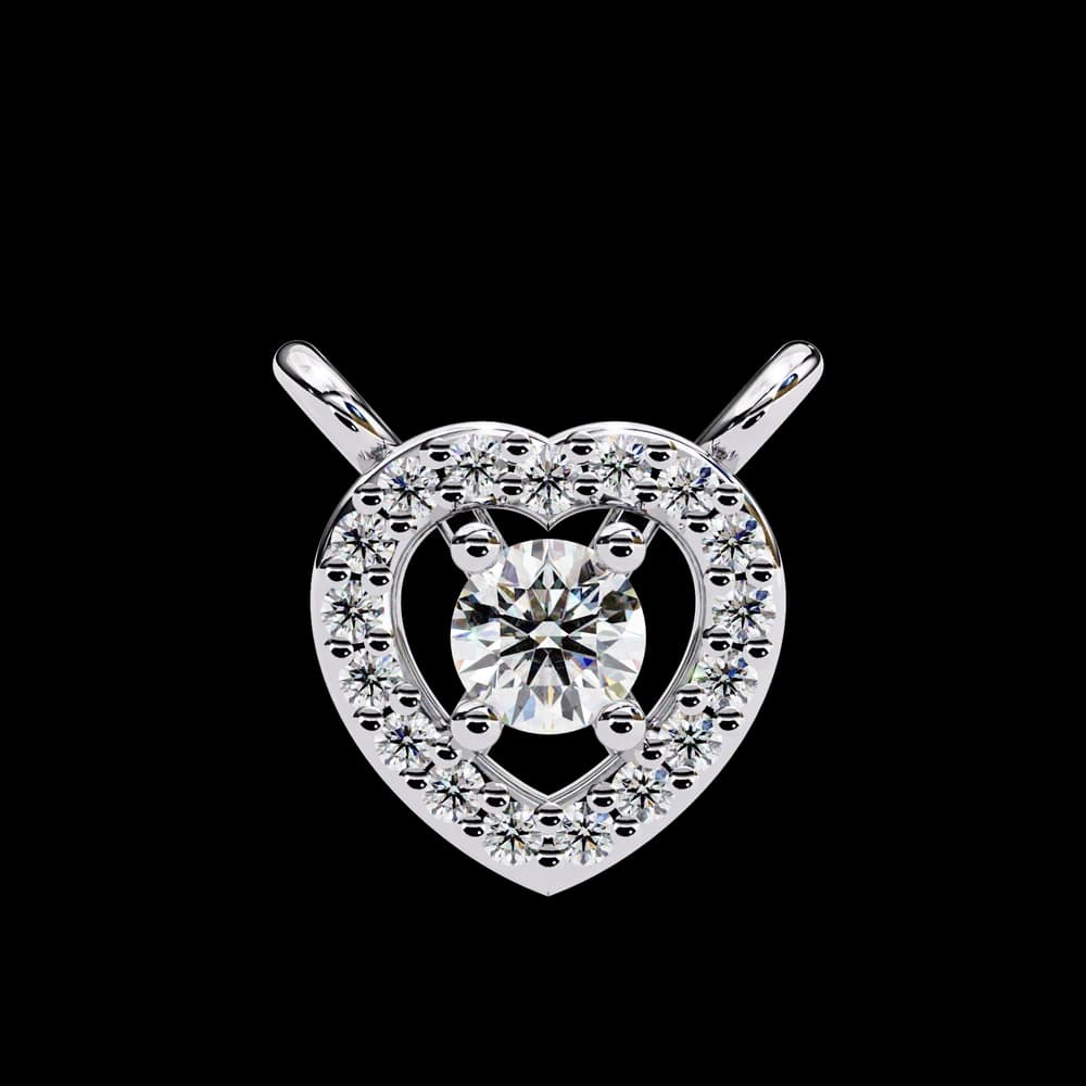 Classic Heart Lab Grown Diamond Pendant Necklace - Image 7 Classic Heart Lab Grown Diamond Pendant Necklace, view 7 of 22