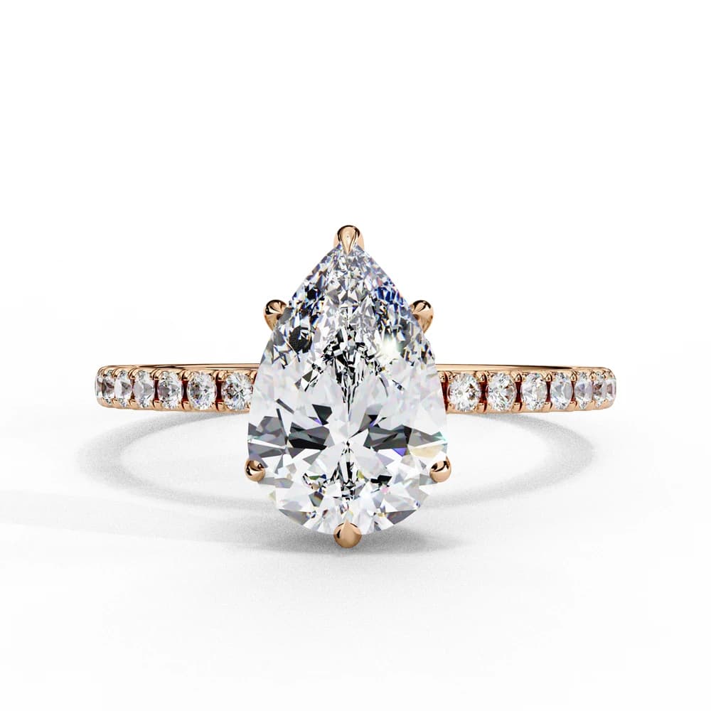 Classic Pear Shape Lab Grown Diamond Ring - Image 1 Classic Pear Shape Lab Grown Diamond Ring, view 1 of 13