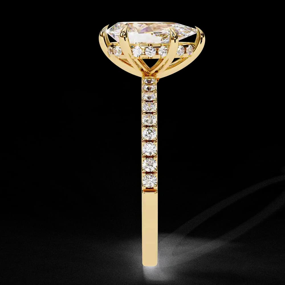 Classic Pear Shape Lab Grown Diamond Ring - Image 11 Classic Pear Shape Lab Grown Diamond Ring, view 11 of 13