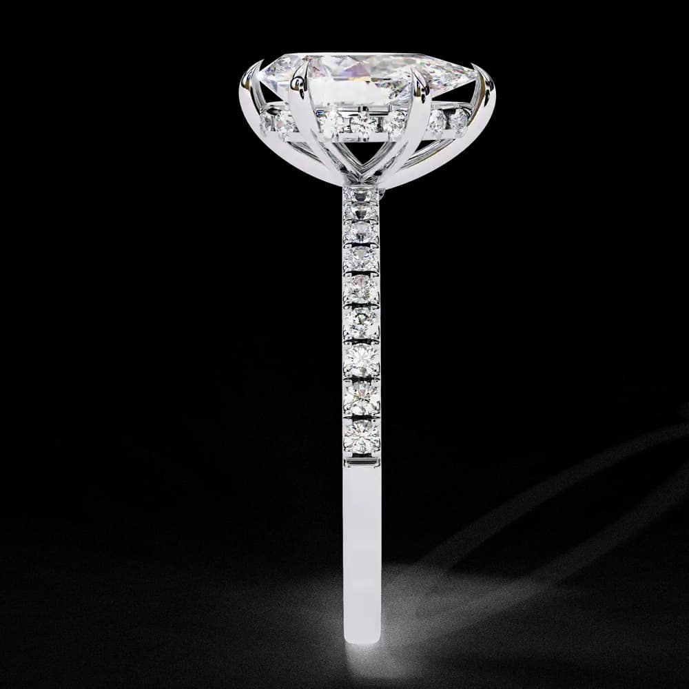 Classic Pear Shape Lab Grown Diamond Ring - Image 12 Classic Pear Shape Lab Grown Diamond Ring, view 12 of 13