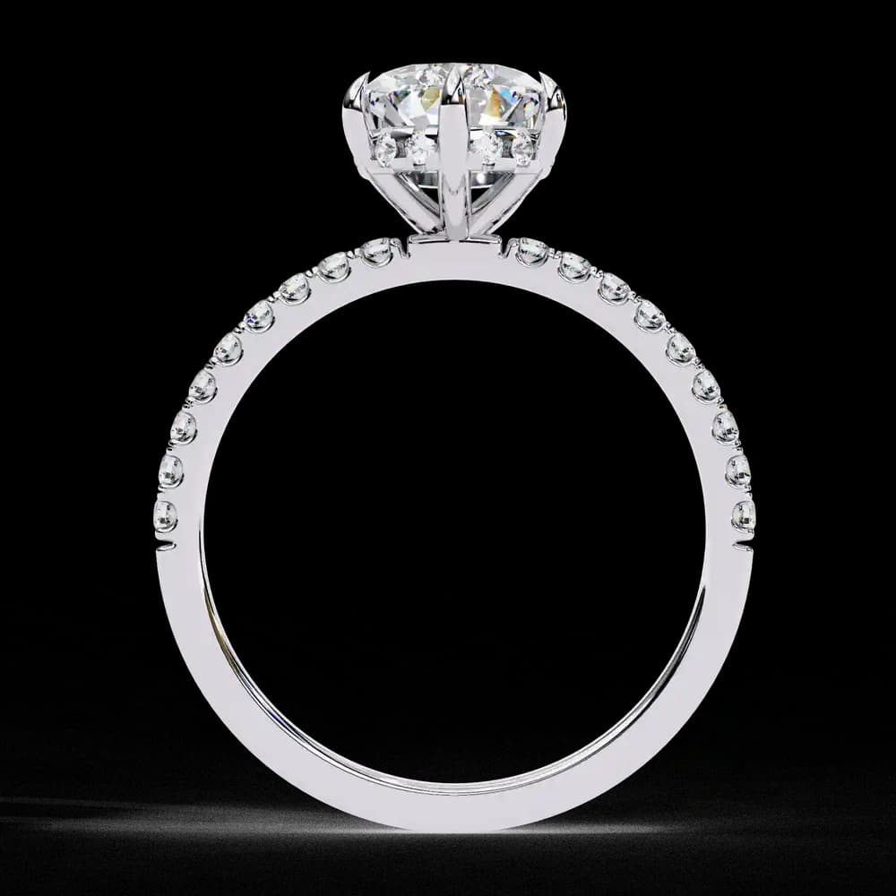 Classic Pear Shape Lab Grown Diamond Ring - Image 4 Classic Pear Shape Lab Grown Diamond Ring, view 4 of 13