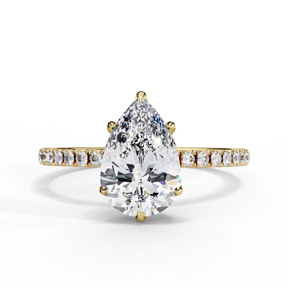 Classic Pear Shape Lab Grown Diamond Ring - Image 6 Classic Pear Shape Lab Grown Diamond Ring, view 6 of 13