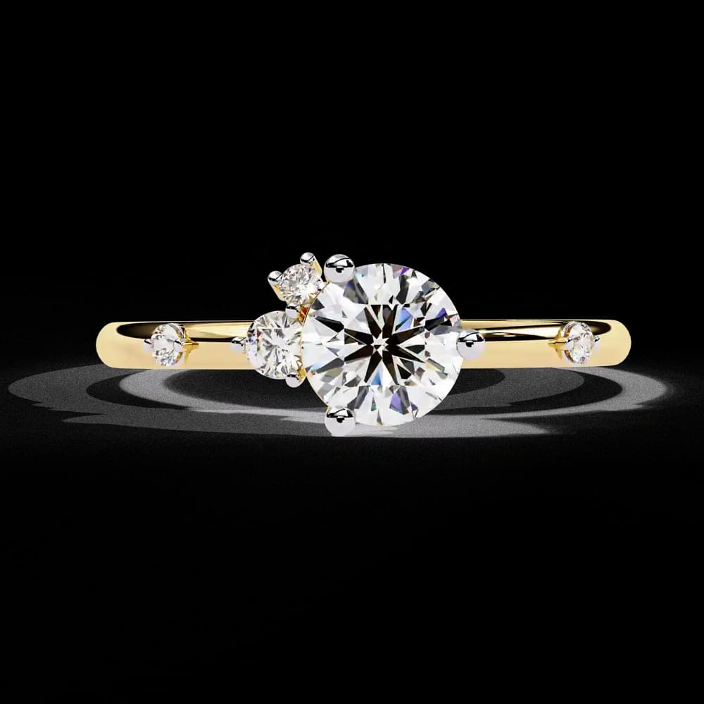 Rose Gold Lab Grown Diamond Engagement Ring - Image 1 Rose Gold Lab Grown Diamond Engagement Ring, view 1 of 15