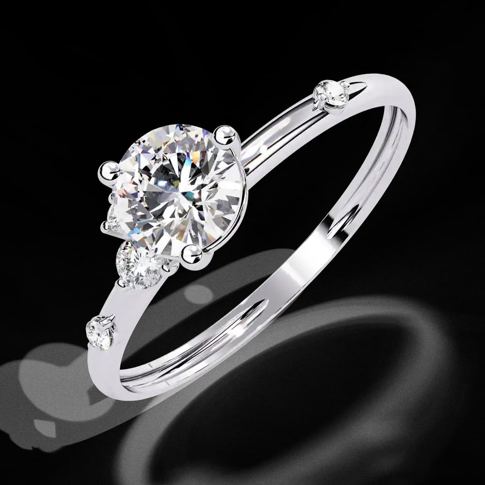 Rose Gold Lab Grown Diamond Engagement Ring - Image 10 Rose Gold Lab Grown Diamond Engagement Ring, view 10 of 15