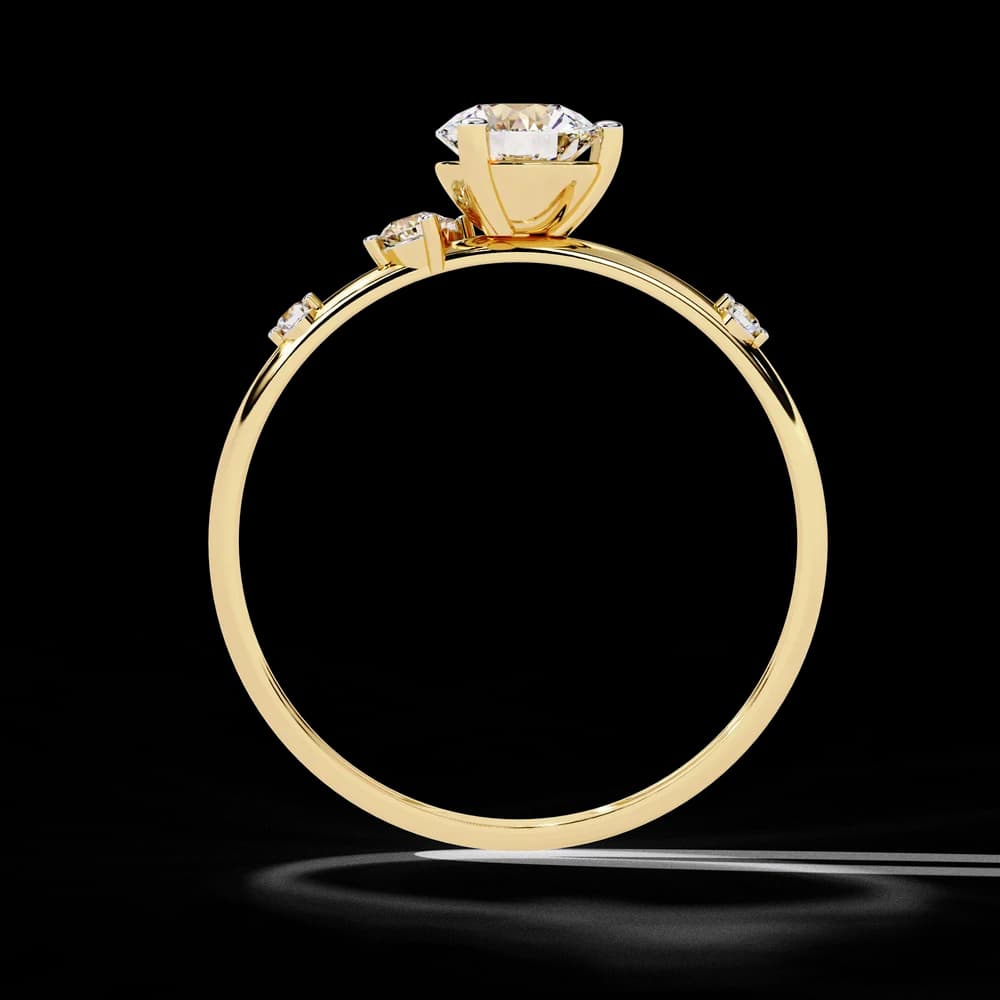 Rose Gold Lab Grown Diamond Engagement Ring - Image 14 Rose Gold Lab Grown Diamond Engagement Ring, view 14 of 15