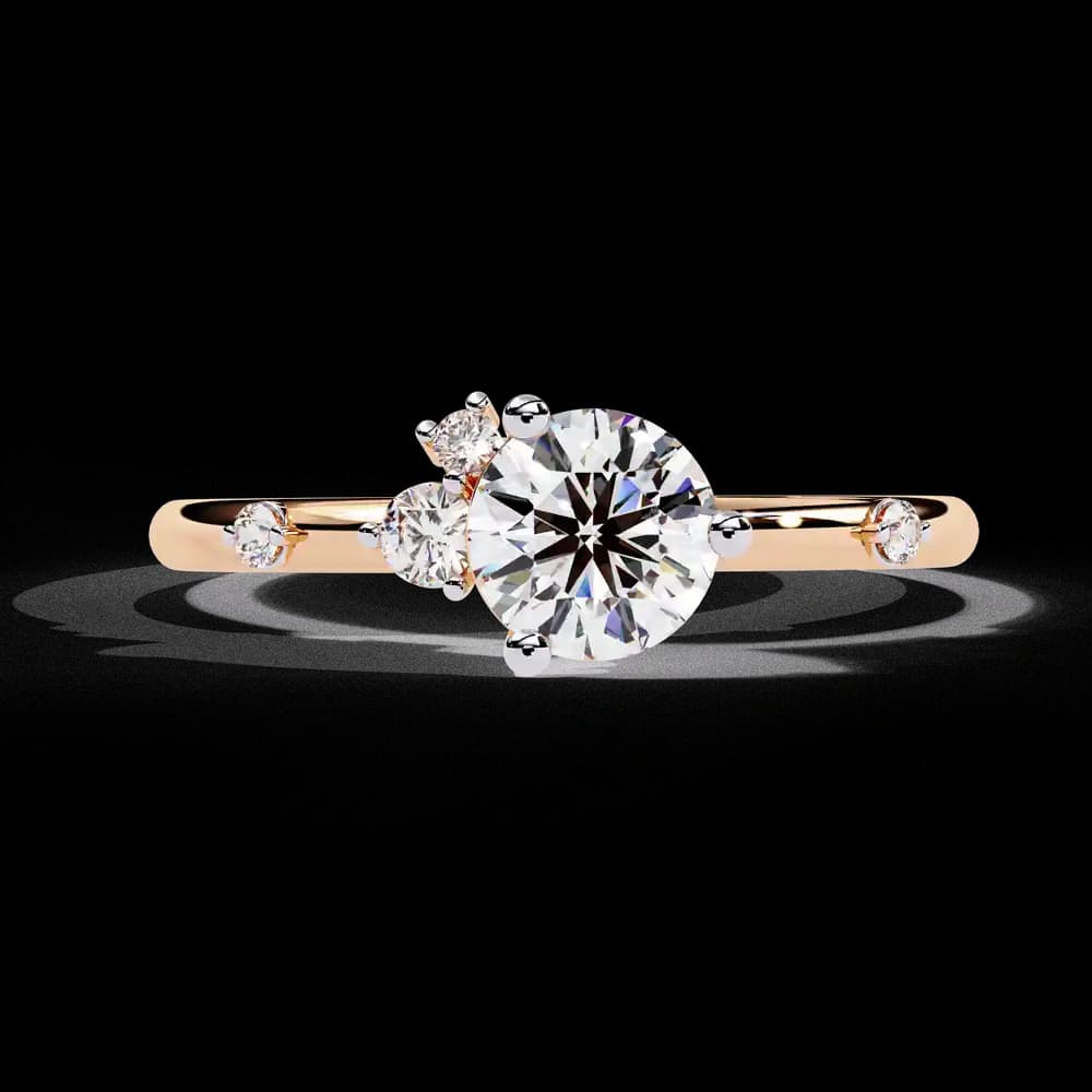Rose Gold Lab Grown Diamond Engagement Ring - Image 2 Rose Gold Lab Grown Diamond Engagement Ring, view 2 of 15