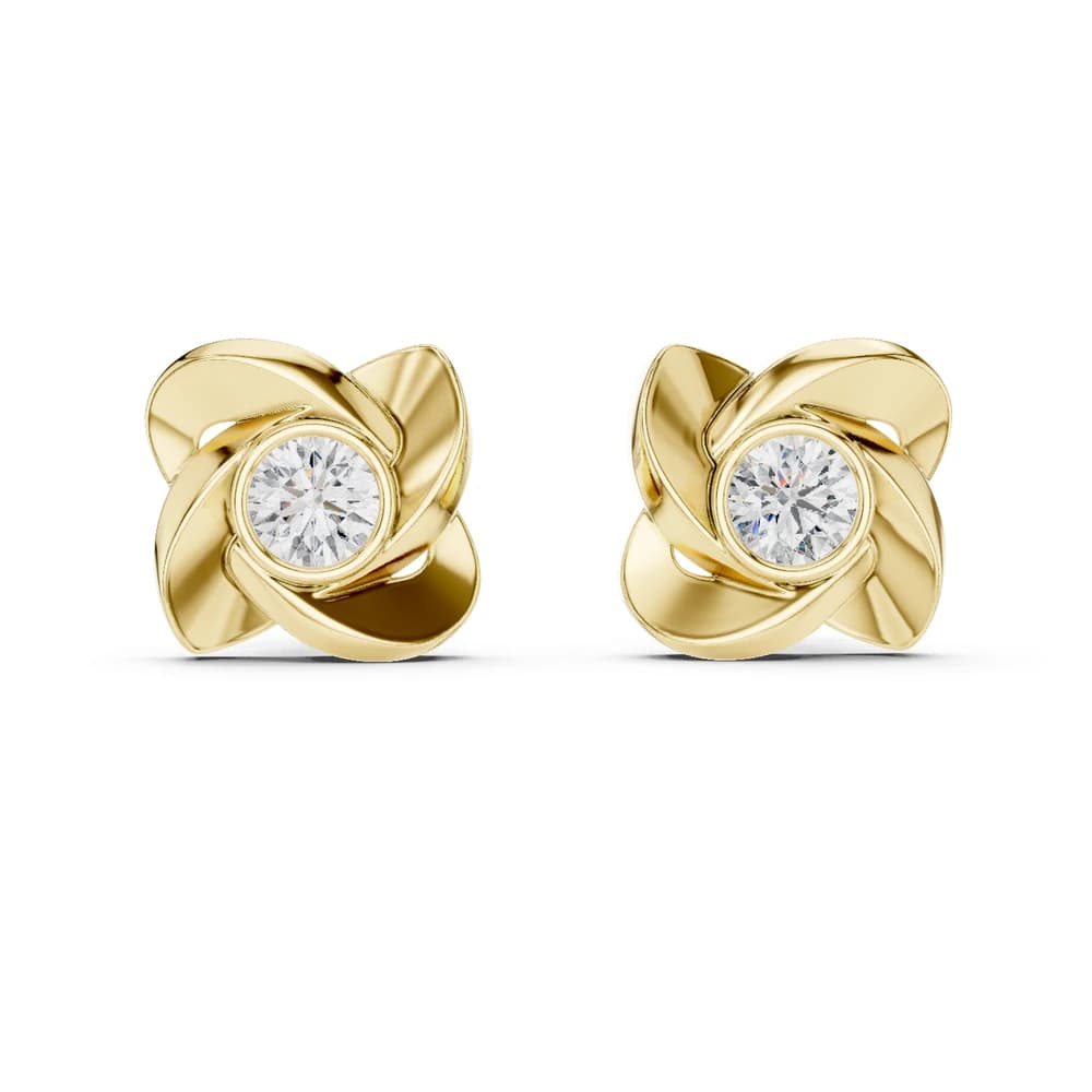 Classic Round Lab Grown Diamond Earrings - Image 1 Classic Round Lab Grown Diamond Earrings, view 1 of 3