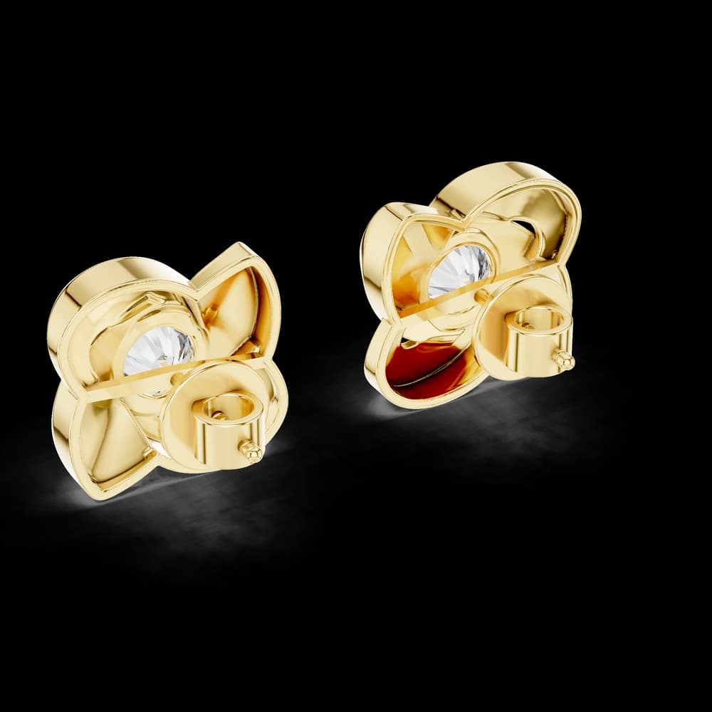 Classic Round Lab Grown Diamond Earrings - Image 3 Classic Round Lab Grown Diamond Earrings, view 3 of 3