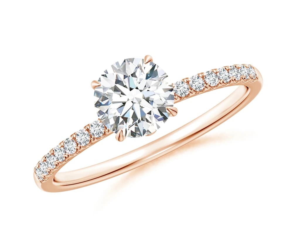 Classic Round Lab Grown Diamond Hidden Halo Ring - Image 1 Classic Round Lab Grown Diamond Hidden Halo Ring, view 1 of 5