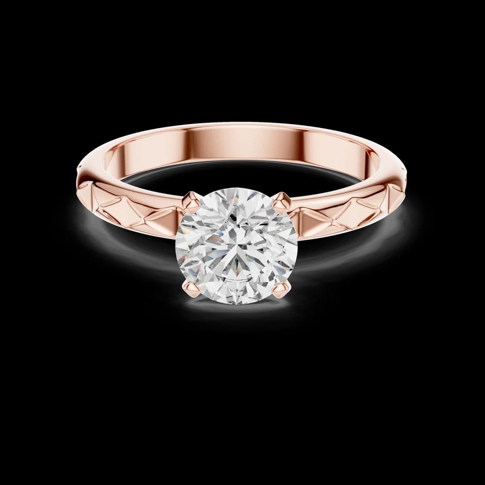 Classic Round Solitaire Lab Grown Diamond Ring - Image 1 Classic Round Solitaire Lab Grown Diamond Ring, view 1 of 3