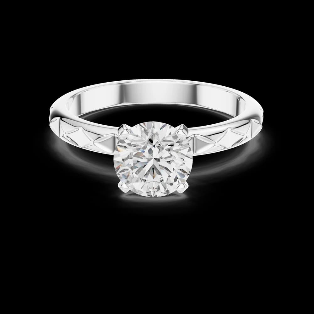 Classic Round Solitaire Lab Grown Diamond Ring - Image 2 Classic Round Solitaire Lab Grown Diamond Ring, view 2 of 3