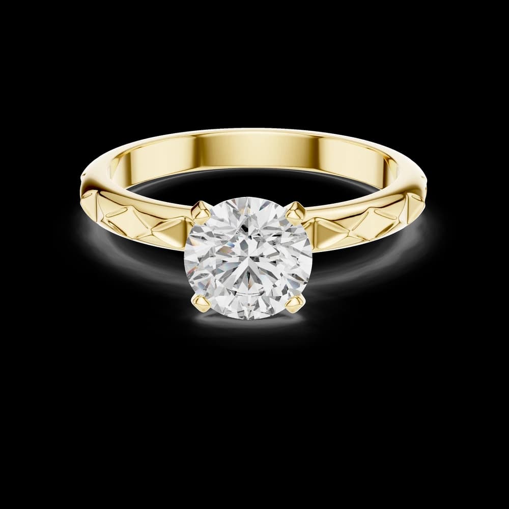 Classic Round Solitaire Lab Grown Diamond Ring - Image 3 Classic Round Solitaire Lab Grown Diamond Ring, view 3 of 3