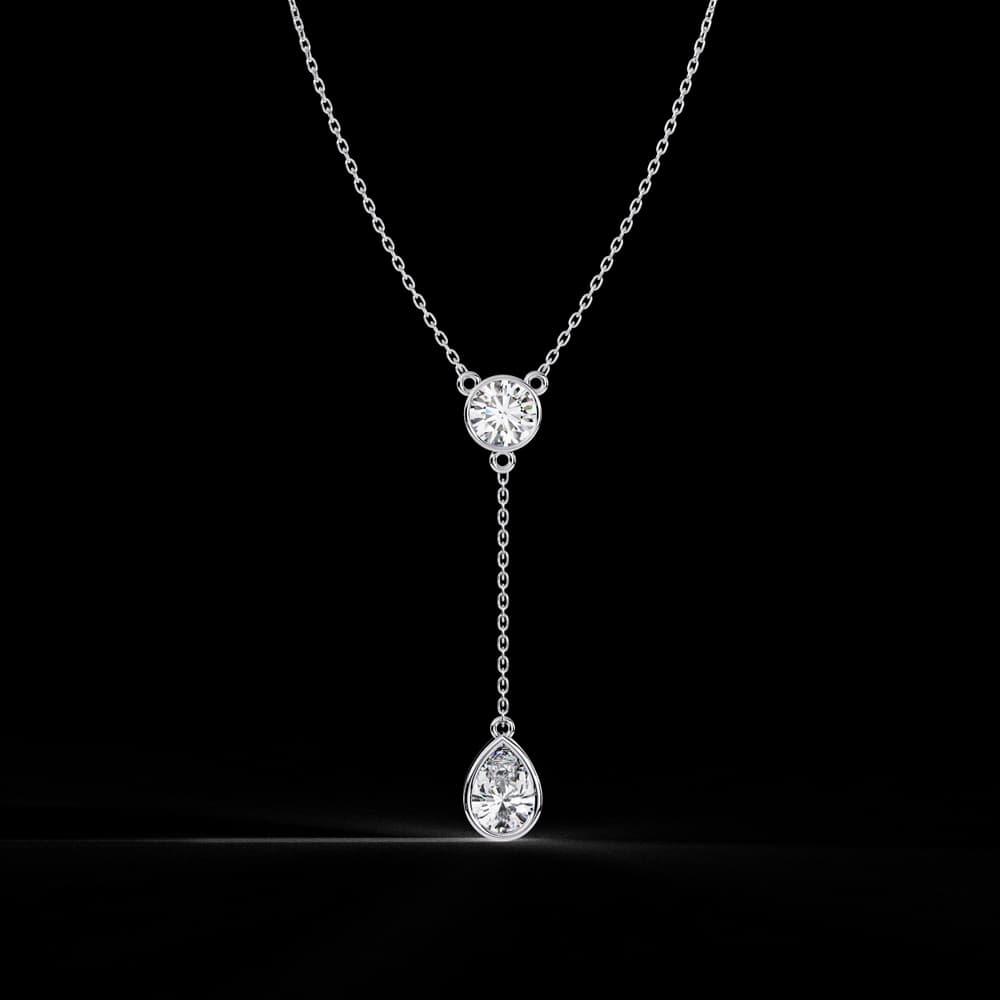 Classic Y-Necklace with Sparkling Lab Grown Diamonds Pendant - Image 1 Classic Y-Necklace with Sparkling Lab Grown Diamonds Pendant, view 1 of 4