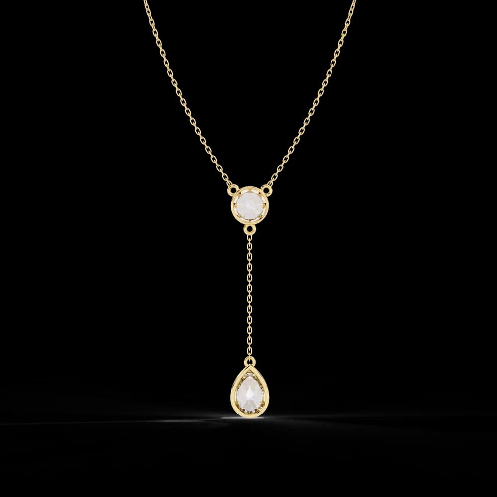 Classic Y-Necklace with Sparkling Lab Grown Diamonds Pendant - Image 2 Classic Y-Necklace with Sparkling Lab Grown Diamonds Pendant, view 2 of 4