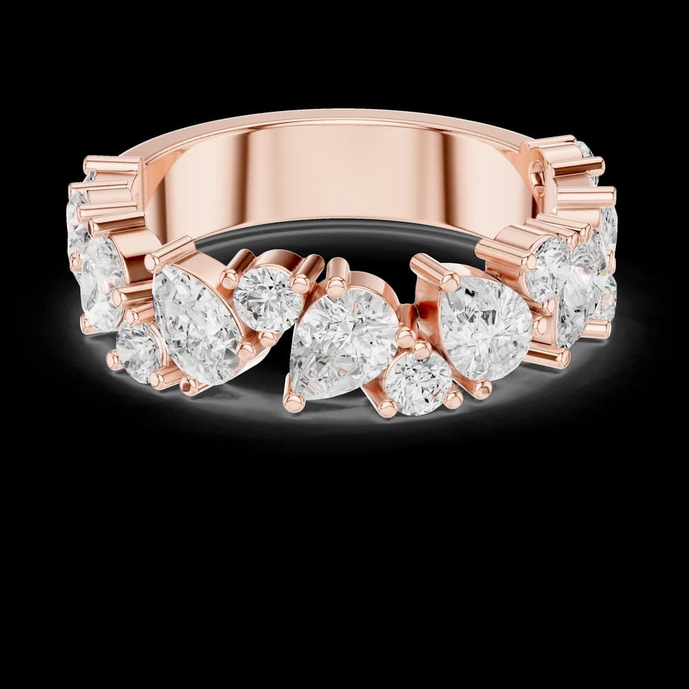 Pear and Round Staggered Eternity Band - Image 1 Pear and Round Staggered Eternity Band, view 1 of 6