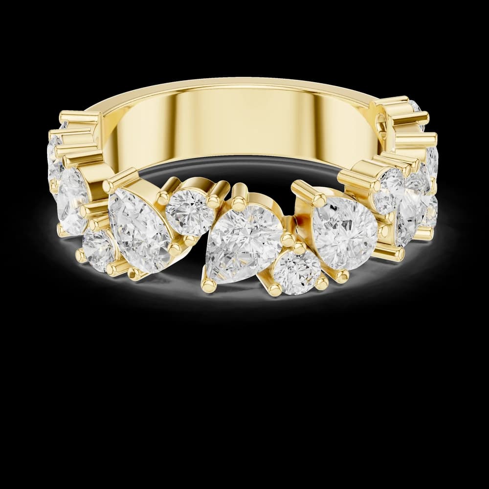 Pear and Round Staggered Eternity Band - Image 3 Pear and Round Staggered Eternity Band, view 3 of 6