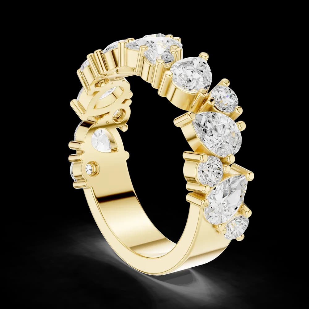 Pear and Round Staggered Eternity Band - Image 4 Pear and Round Staggered Eternity Band, view 4 of 6