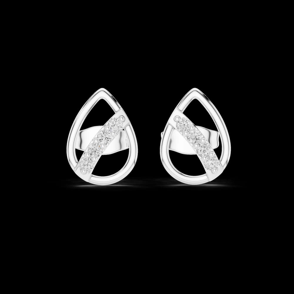 Clear Path lab grown diamond earring design - Image 2 Clear Path lab grown diamond earring design, view 2 of 6