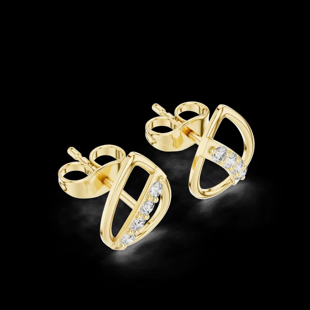Clear Path lab grown diamond earring design - Image 5 Clear Path lab grown diamond earring design, view 5 of 6