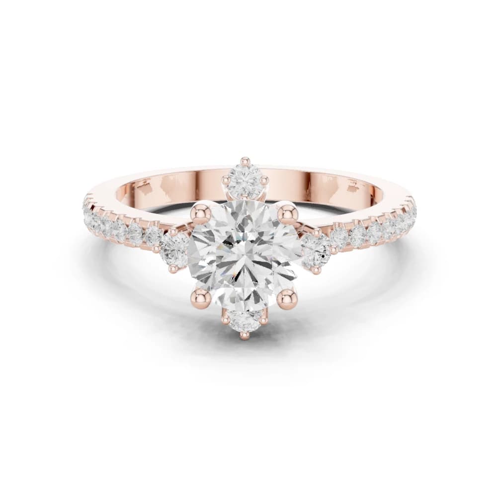 Cliff Edge Lab Grown Diamond Pointed Claw Ring - Image 1 Cliff Edge Lab Grown Diamond Pointed Claw Ring, view 1 of 9